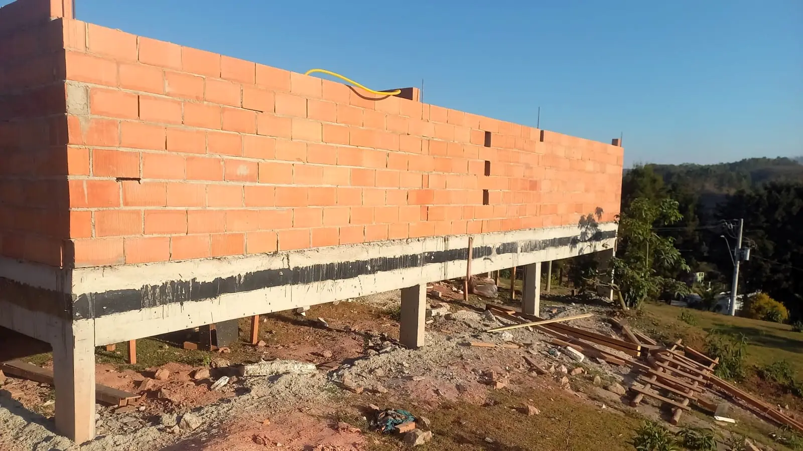 Alvenaria residencial em execução